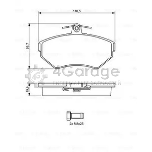 BOSCH 0986494021 Тормозные колодки 0986494021