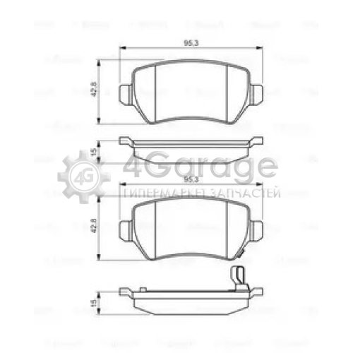 BOSCH 0986495218 Колодки тормозные