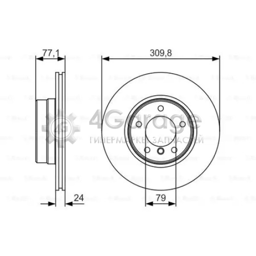 BOSCH 0986479S29 Тормозной диск передний 0986479S29