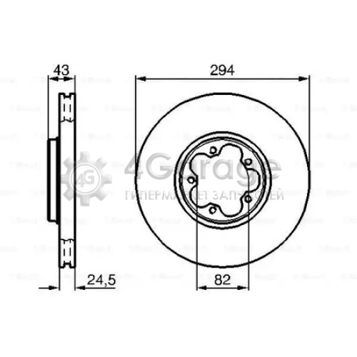 BOSCH 0986478303 Тормозной диск 0986478303