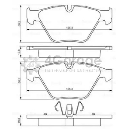 BOSCH 0986494354 Дисковые колодки 0986494354