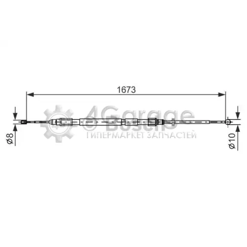 BOSCH 1987477948 Трос ручного тормоза L