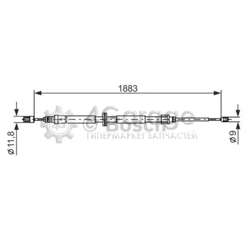 BOSCH 1987482302 Трос стоян торм