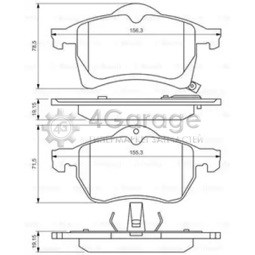 BOSCH 0986424457 Колодки торм диск Opel Astra G Zafira