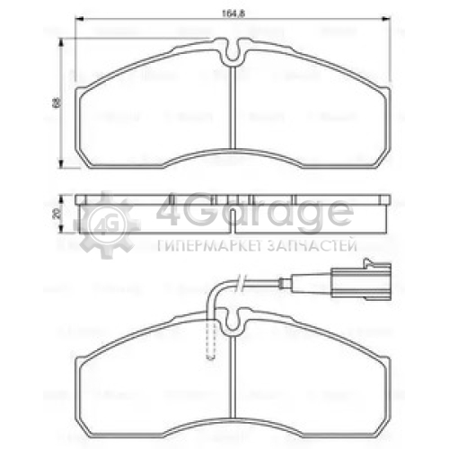 BOSCH 0986494278 Тормозные колодки передние 0986494278