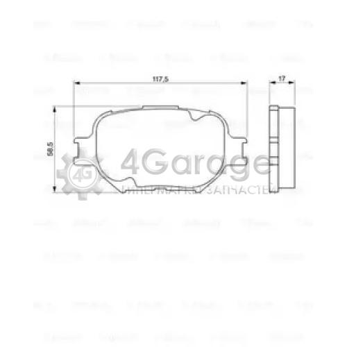 BOSCH 0986424808 Комплект тормозных колодок диско 0986424808