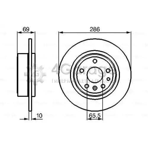 BOSCH 0986478478 Тормозной диск 0986478478