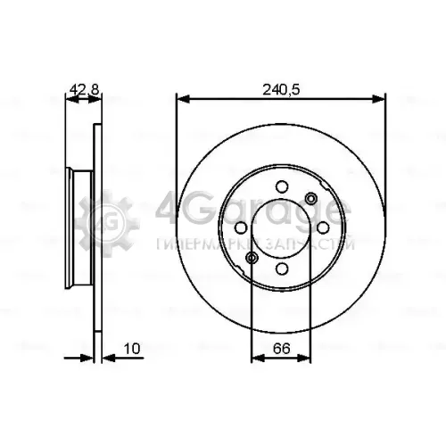 BOSCH 0986479478 Тормозной диск