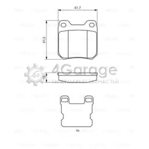 BOSCH 0986490500 Тормозные колодки 0986490500