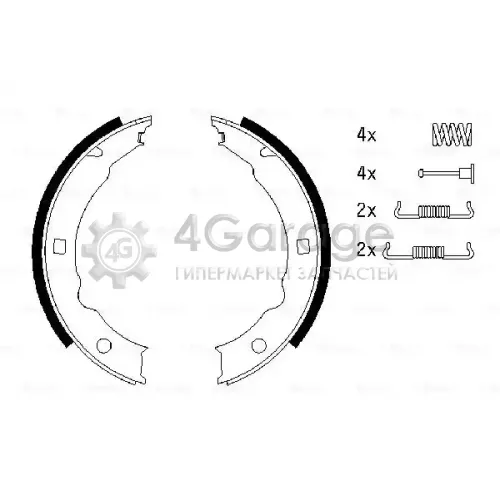 BOSCH 0986487579 Колодки торм барабан к т