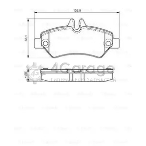 BOSCH 0986495100 Колодки торм.зад.