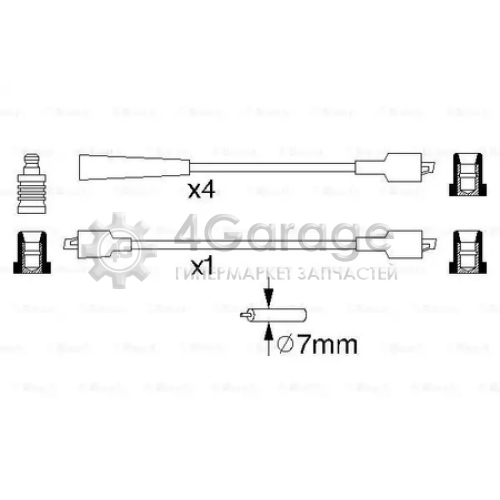 BOSCH 0986356828 К т в/в проводов 0986356828