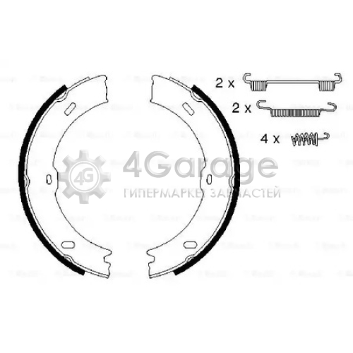 BOSCH 0986487720 Колодки торм барабан к т MB Sprinter 06 . VW Crafter