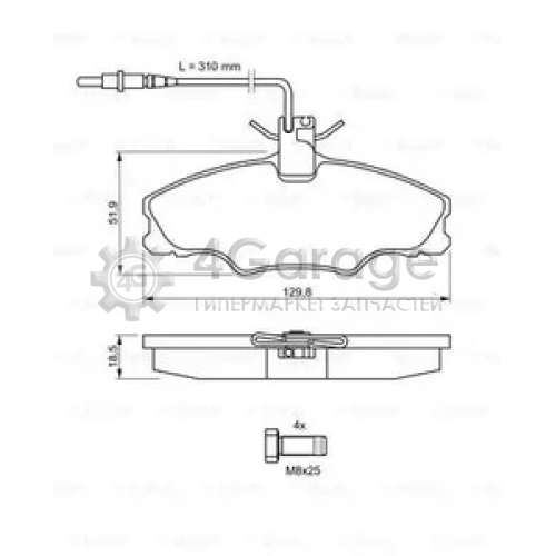 BOSCH 0986424227 Тормозные колодки 0986424227