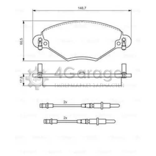 BOSCH 0986424582 Тормозные колодки 0986424582