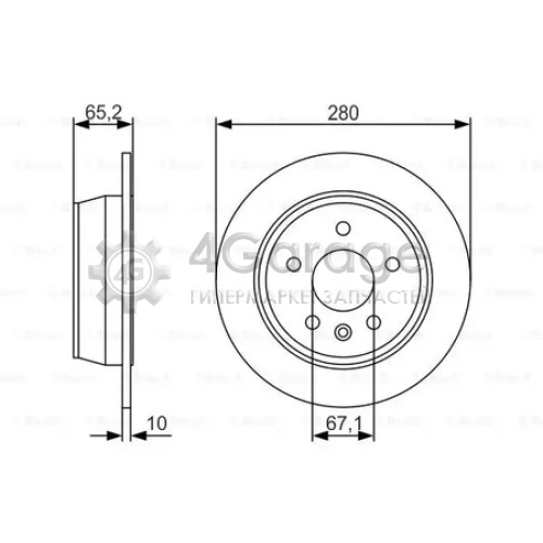 BOSCH 0986479S02 Тормозной диск 0986479S02