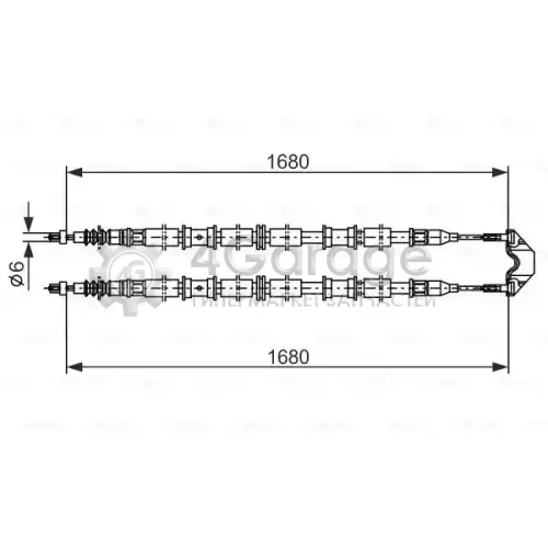 BOSCH 1987482107 Трос стояночная тормозная система