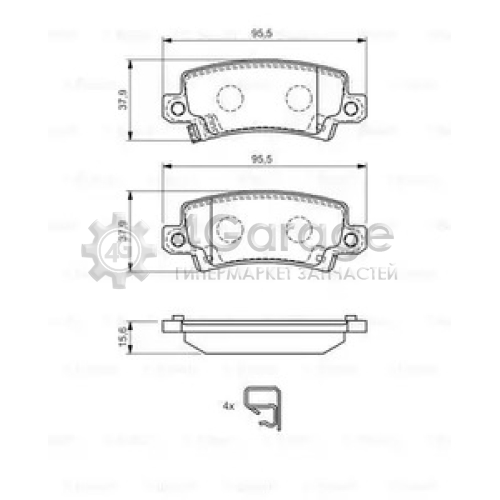 BOSCH 0986424790 Тормозные колодки 0986424790