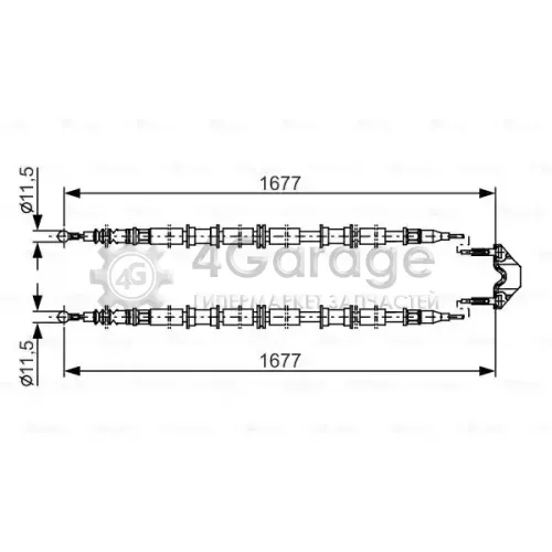 BOSCH 1987482141 Трос ручного тормоза