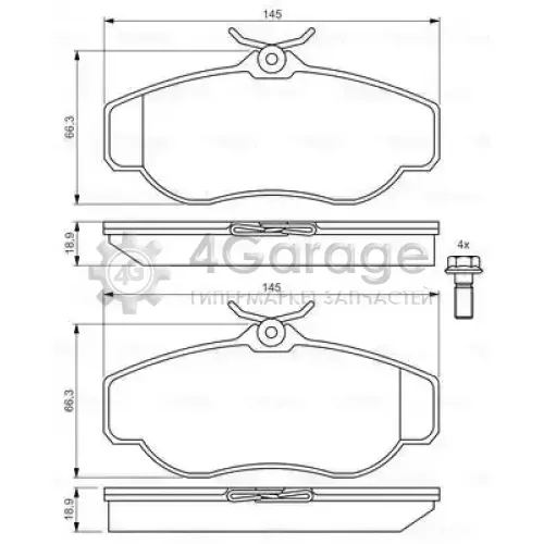 BOSCH 0986424565 Колодки торм к т