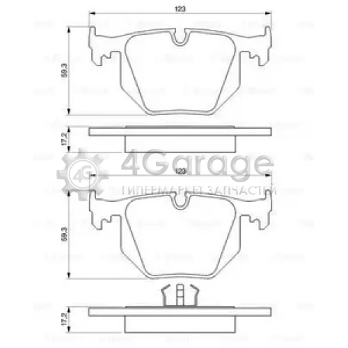 BOSCH 0986494006 Колодки торм к т BMW 3 (E46) 7 (E38) X3 (E83) X5 (E53)