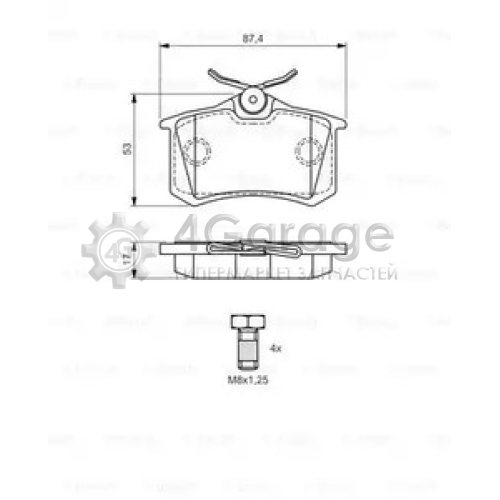 BOSCH 0986424751 Тормозные колодки 0986424751