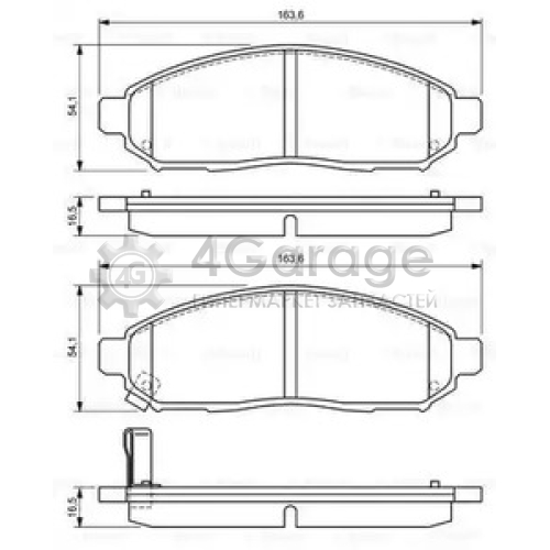 BOSCH 0986494151 Комплект тормозных колодок диско 0986494151