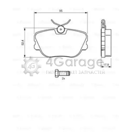 BOSCH 0986494058 Колодки торм диск передн к т