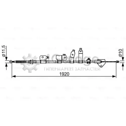 BOSCH 1987482438 Трос стоян торм Toyota Auris