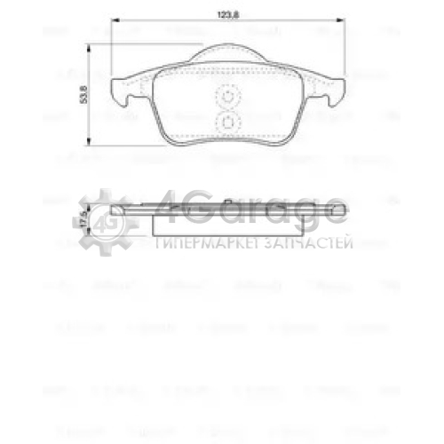 BOSCH 0986424539 Колодки торм диск Volvo S60 S80 V70 II