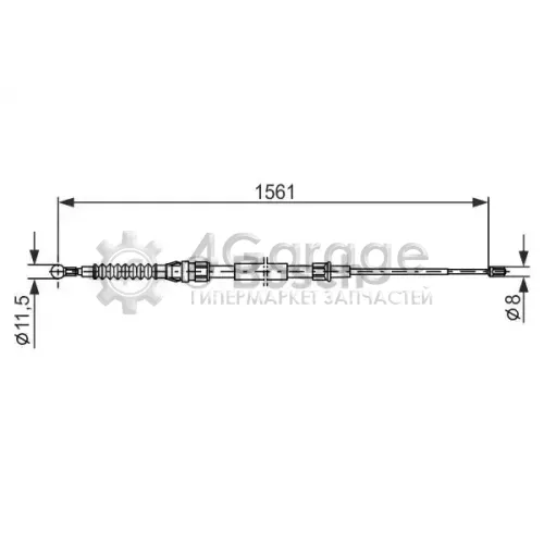 BOSCH 1987477942 Трос ручного тормоза