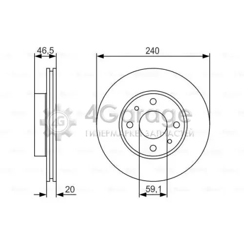 BOSCH 0986479S74 Тормозной диск