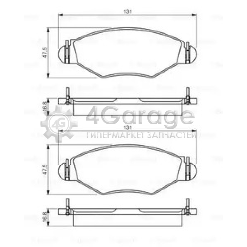 BOSCH 0986495244 Колодки тормозные