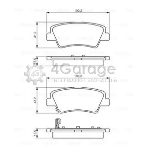 BOSCH 0986494557 Колодки торм диск к т