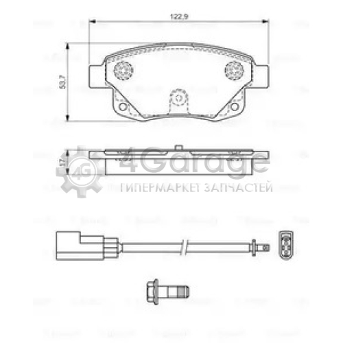 BOSCH 0986494171 Тормозные колодки 0986494171