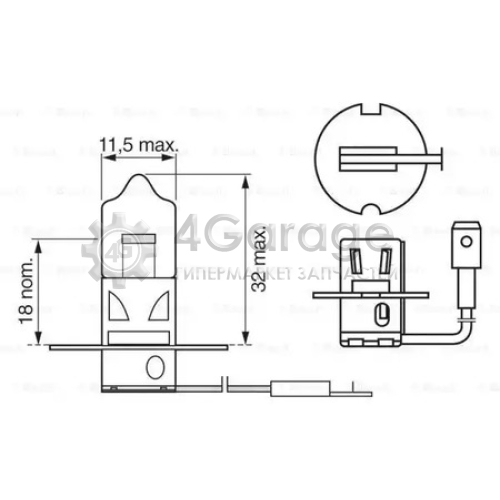 BOSCH 1987302431 Лампа h3 24v 70w