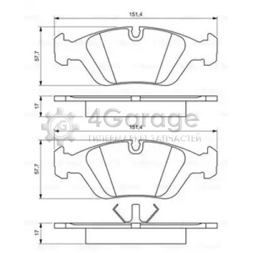 BOSCH 0986495229 Колодки тормозные дисковые 0986495229