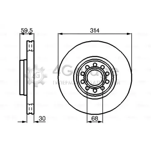 BOSCH 0986478617 Тормозной диск 0986478617