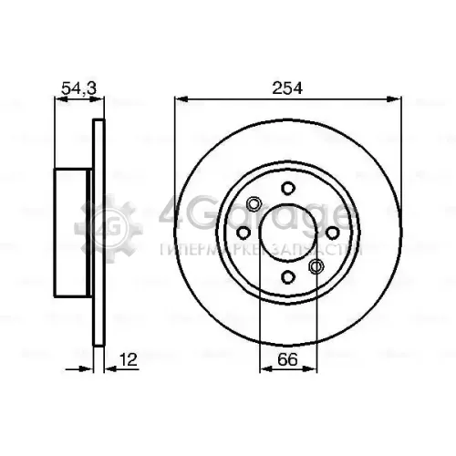 BOSCH 0986478390 Тормозной диск