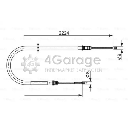 BOSCH 1987482303 Трос стоян торм Nissan Primera P12 Renault Laguna III