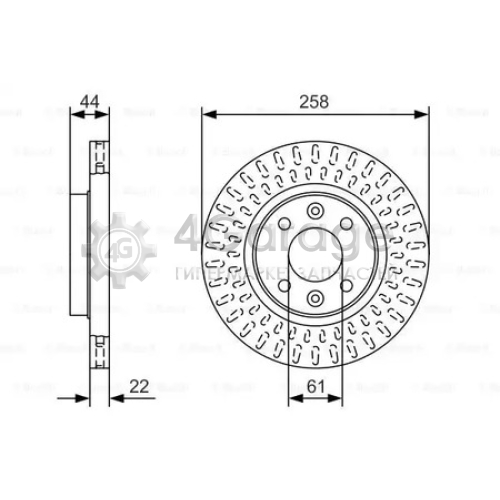 BOSCH 0986479A86 Диск торм Renault Logan II Sandero 13 