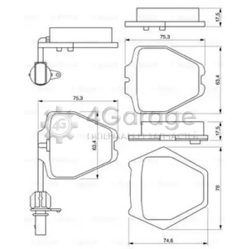 BOSCH 0986424690 Тормозные колодки 0986424690