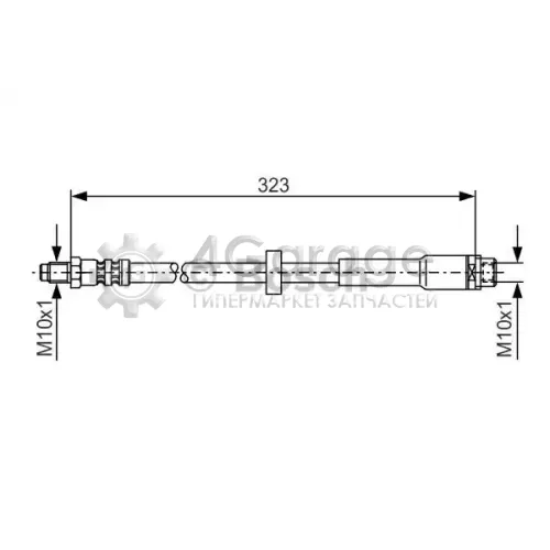 BOSCH 1987476293 Тормозной шланг 1987476293