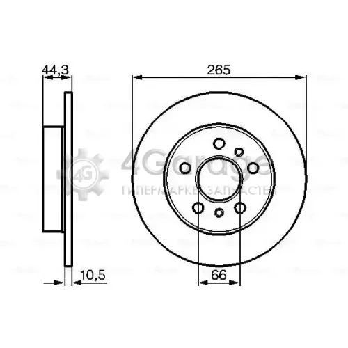 BOSCH 0986478757 Тормозной диск задний 0986478757