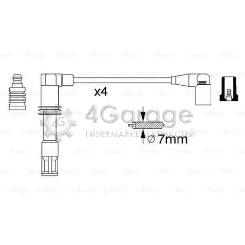 BOSCH 0986356308 К т в/в проводов 0986356308