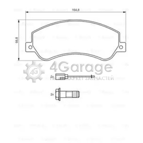 BOSCH 0986494170 Тормозные колодки передние 0986494170