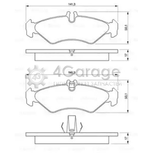 BOSCH 0986424463 Тормозные колодки 0986424463