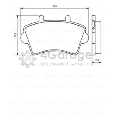 BOSCH 0986494031 Тормозные колодки 0986494031