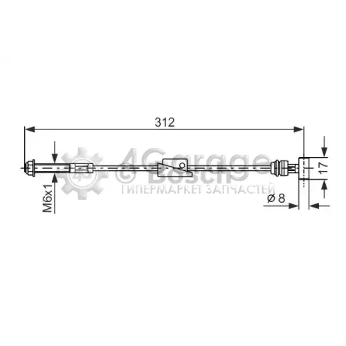 BOSCH 1987477517 Трос стояночная тормозная система