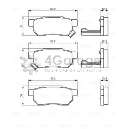 BOSCH 0986495256 Колодки тормозные